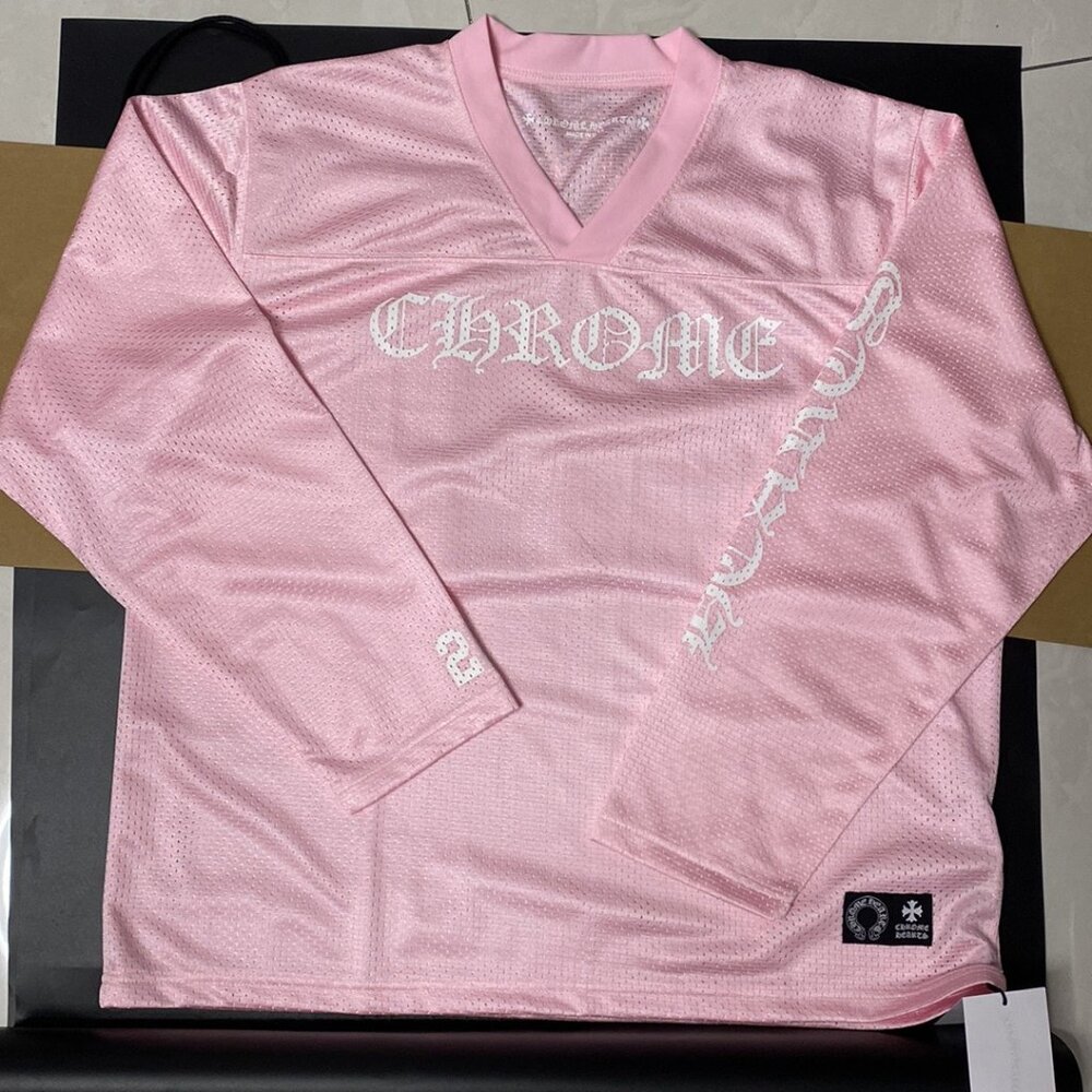 Chrome Hearts Pink Mesh Warm Up Long Sleeve Jersey